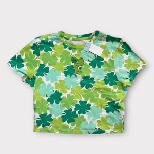 ☘️ St. Patrick’s Day Shamrock Crop Top